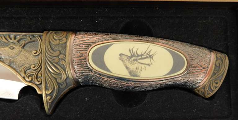 Maxam Elk Handle Large Knife - MIB