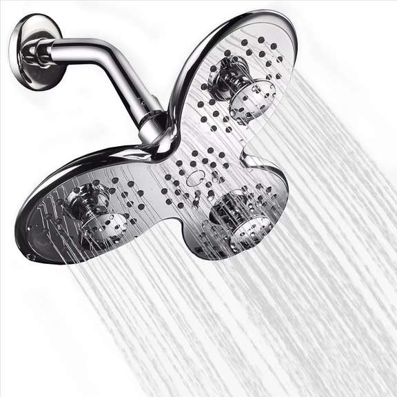 4-way High-Pressure 9.5 Inch Rainfall Shower Head