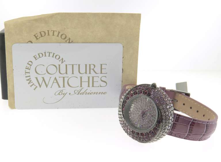 Adrienne Limited Edition Purple Swarovski Crystal Watch