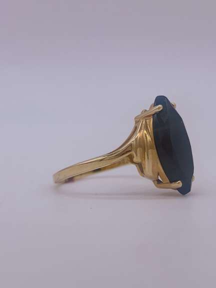 14kt Gold Onyx & Diamond Cocktail Ring