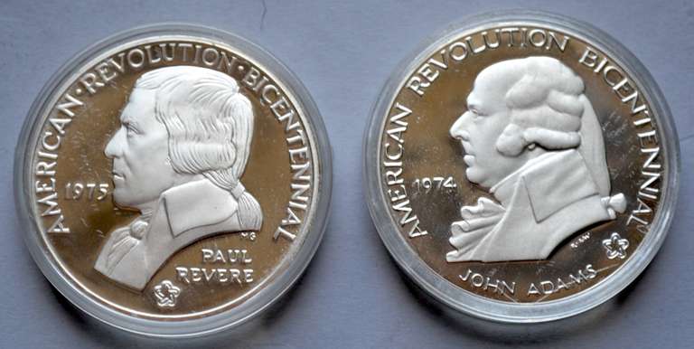1974 &1975 US Silver Bicentennial Medals