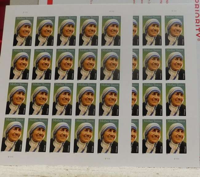 Stamp Sheets:  Mother Teresa  $17.60