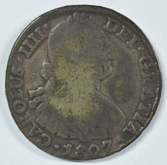 Scarce 1807 Spain Portrait Type 8 Reales Silver coin
