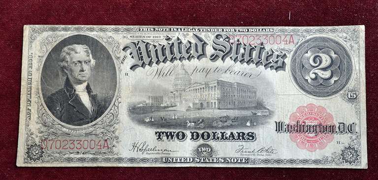 1917 $2 Legal Tender, Circ