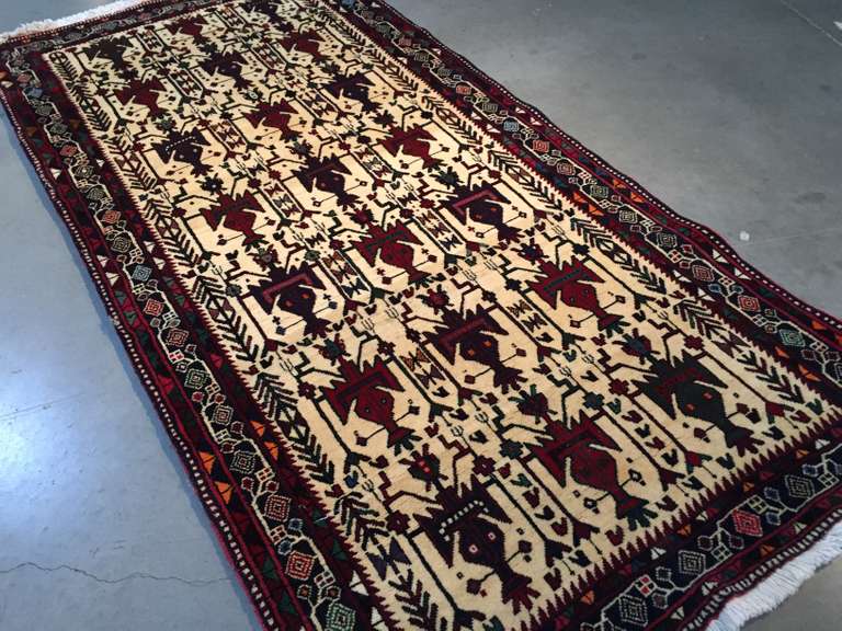MAGNIFICENT PERSIAN RUG 3'.7"X 7'.4"