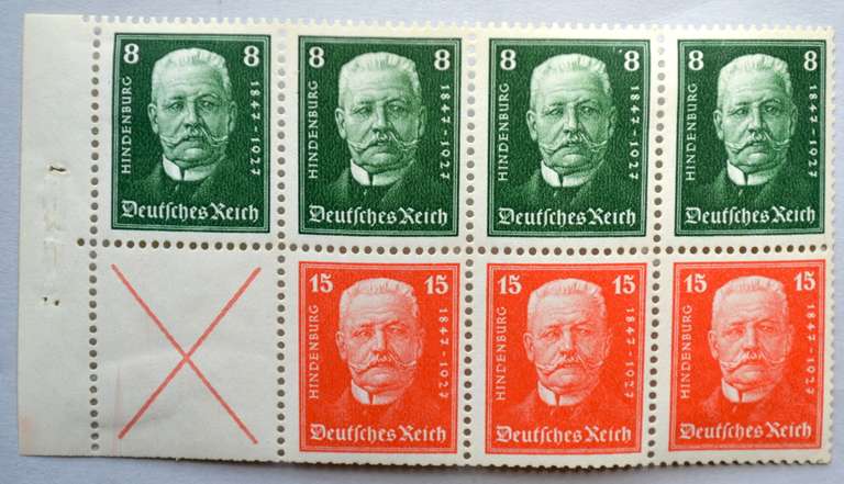 1927 Booklet Pane  Mint & Cover Michel # MH-24