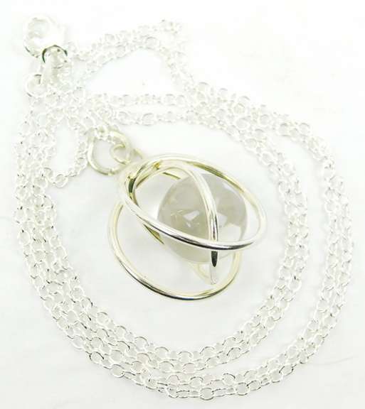 Sterling Pools of Light Pendant & 24 Inch Chain