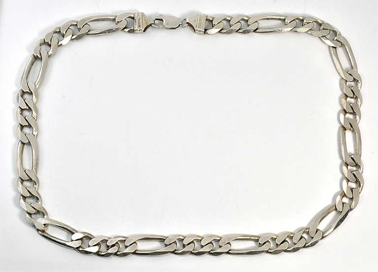 Popular Heavy Sterling Figaro Necklace