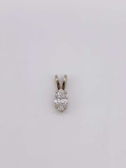 14kt White Gold Diamond Pendant