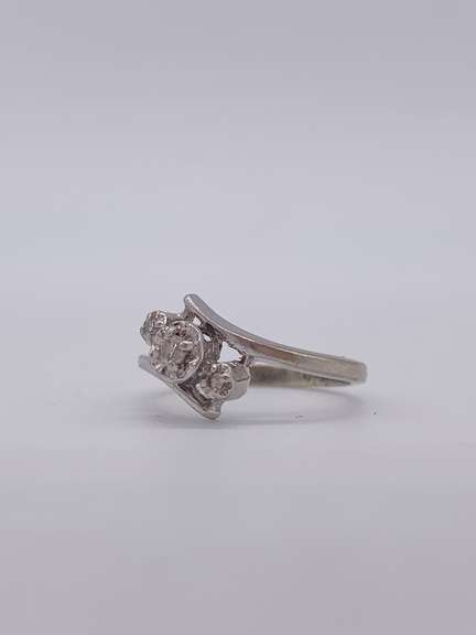 Tiny 10kt Gold Diamond Ring- Size 3.5