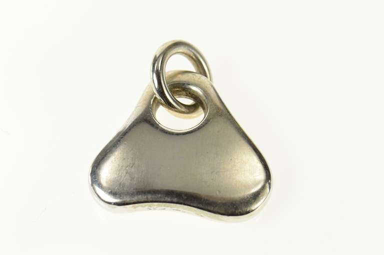 Sterling Silver Georg Jensen Curvy Statement 463B Designer Pendant