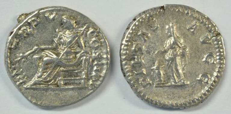 Near Mint Septimius Severus & Julia Domna Roman Silver Ancients