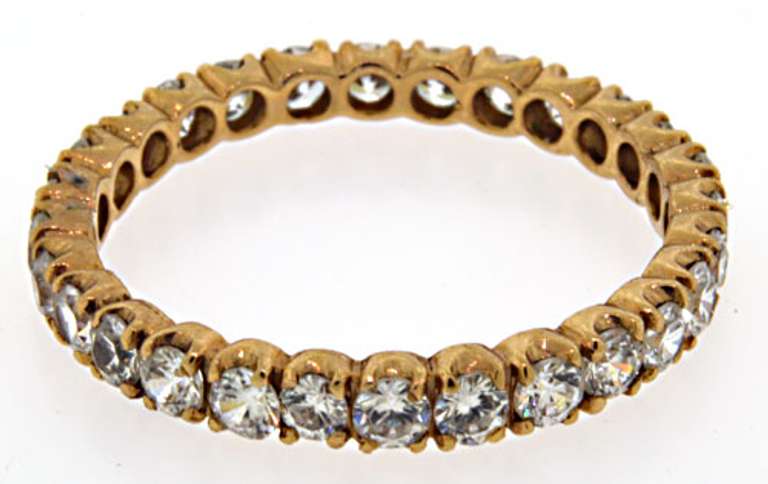 14kt Yellow Gold Cubic Zirconia Eternity Band