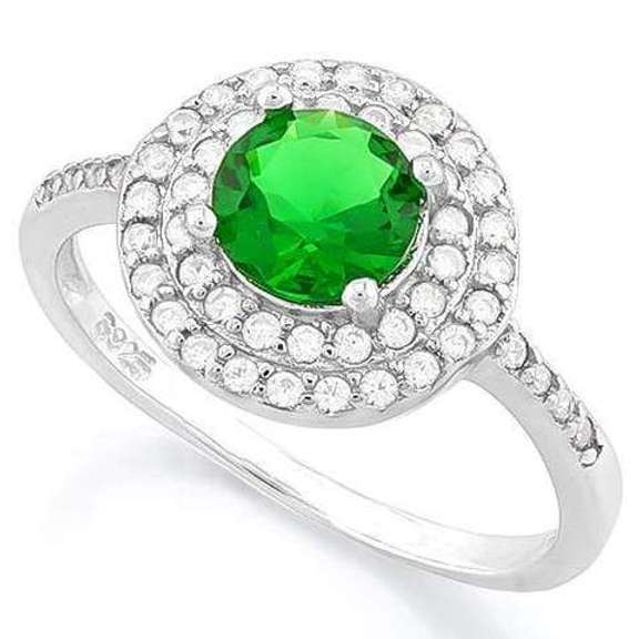 PRETTY! 1 1/3 CARAT EMERALD & 1/2 CARAT DIAMOND