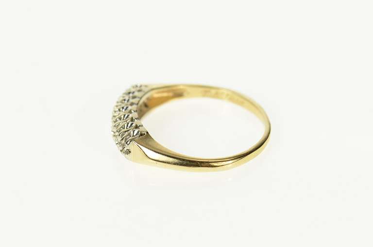 10K Yellow Gold Classic Retro Wedding Band Setting Ring