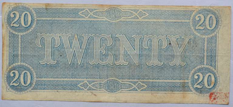 $ 20 1864 Confederate States Note