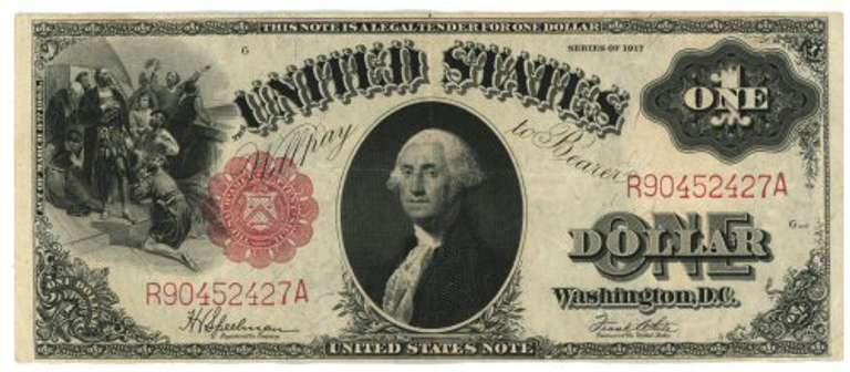 Very nice 1917 Series Large Size $1 Legal Tender note