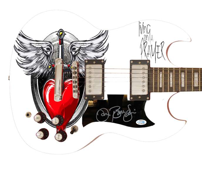 Jon Bon Jovi Signed Living On A Prayer Album Lp CD Photo Guitar