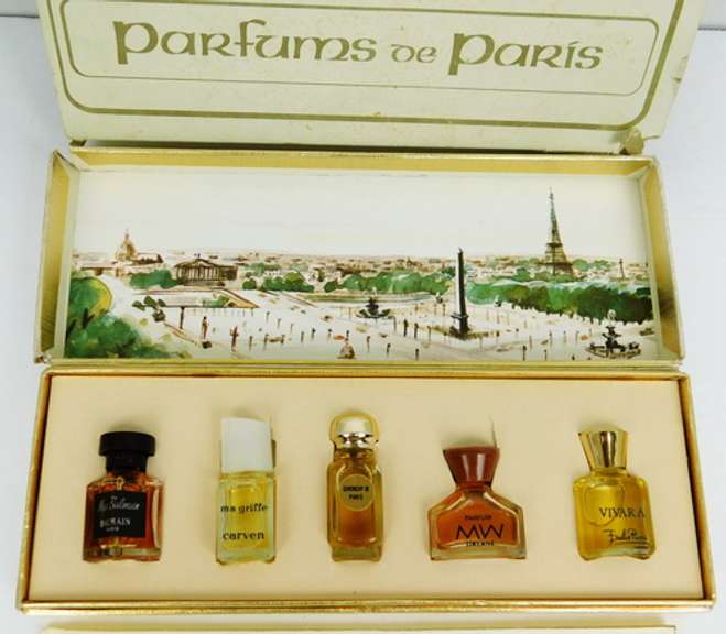 Vintage Box Set of Miniature French Perfumes