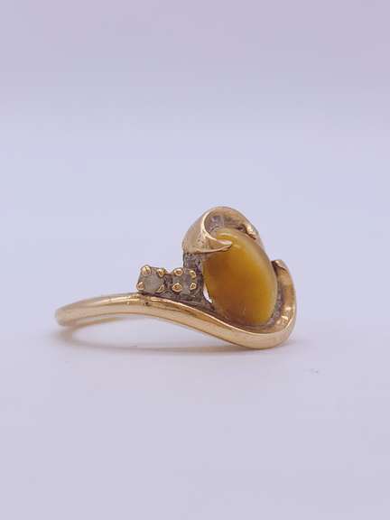 14kt Gold Tigers Eye Cocktail Ring