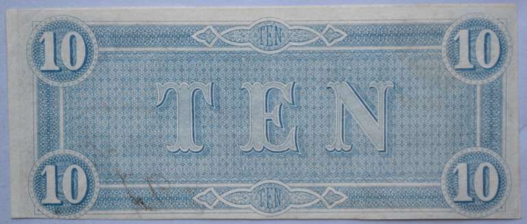 $10 Feb 17 1864 Fresh Unc Series Confederate Note