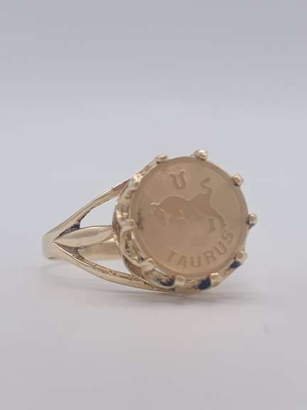 14kt Gold Taurus Cocktail Ring