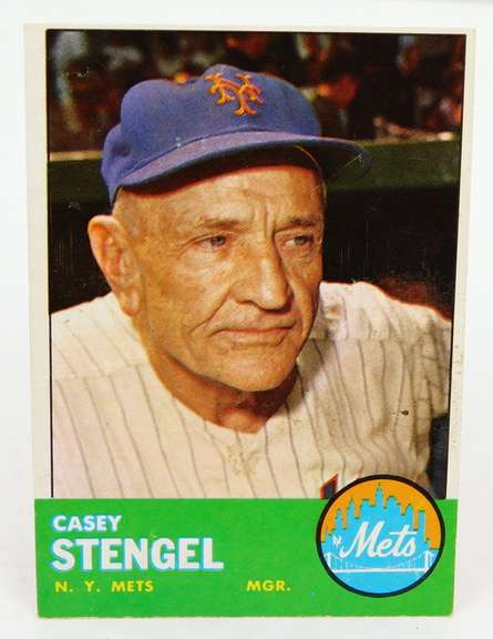 1963 Casey Stengel, Mets Manager Baseball Card