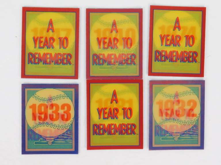 6 - 1989 Magic Motion Trivia Baseball Cards