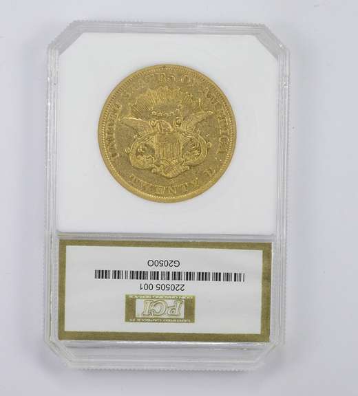 AU50 1850-O $20.00 Liberty Head Gold Double Eagle - Graded PCI