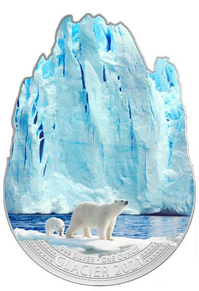 2021 FIJI 1 OZ Silver Wonders of Nature Glacier