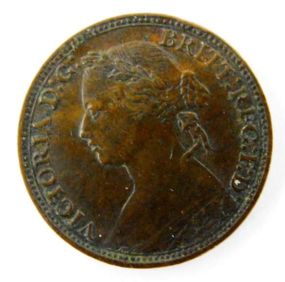 Rare 1874 H Great Britain Farthing Coin