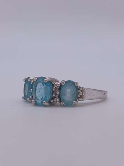 14kt Gold Blue Topaz Cocktail Ring