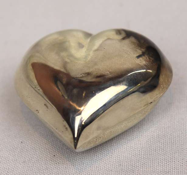 Large Sterling Silver Puffed Heart Pendant