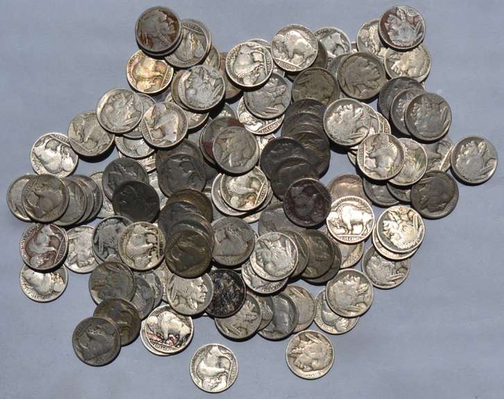134 Part Date Unsearched Buffalo Nickels