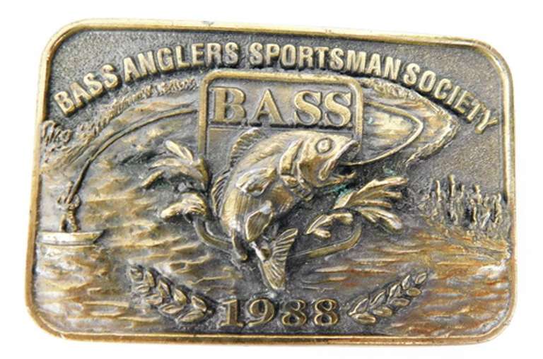 1988 Bass Anglers Brass Belt Buckle