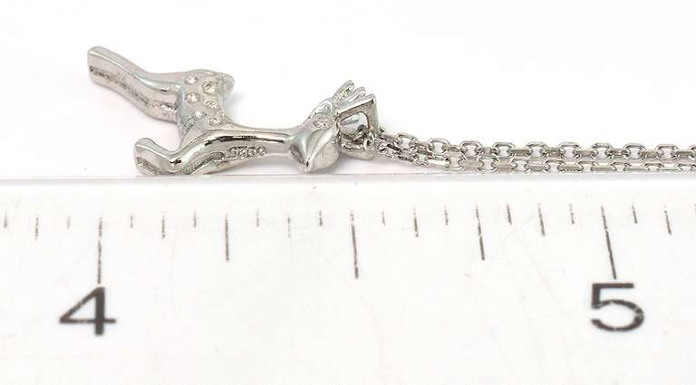 Dainty Reindeer Necklace in Sterling Silver