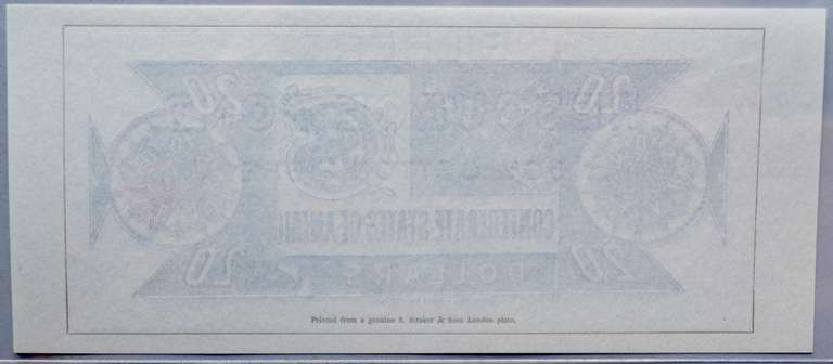 $20  Confederate Proposed Proof Note PCGS Superb Gem New 68 PPQ