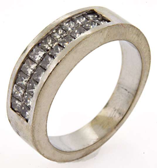 Princess Cut 14kt Diamond Band