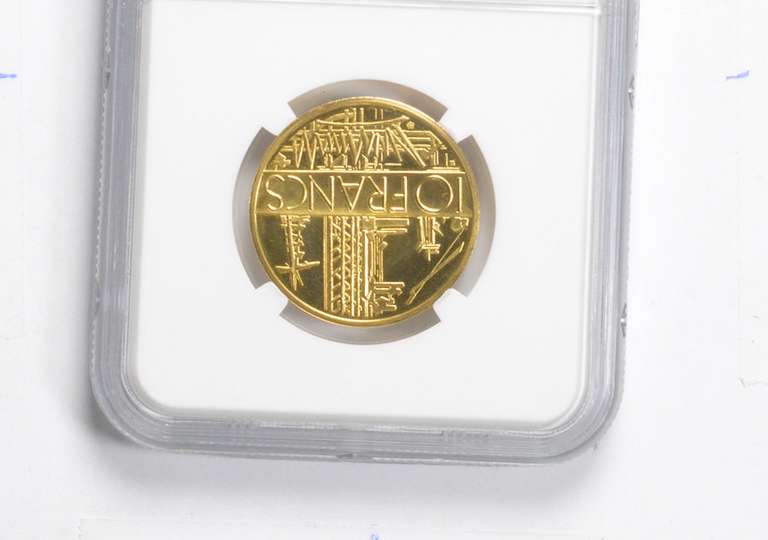 PF67 CAM 1978 Piefort France 10 Gold Francs - Graded NGC
