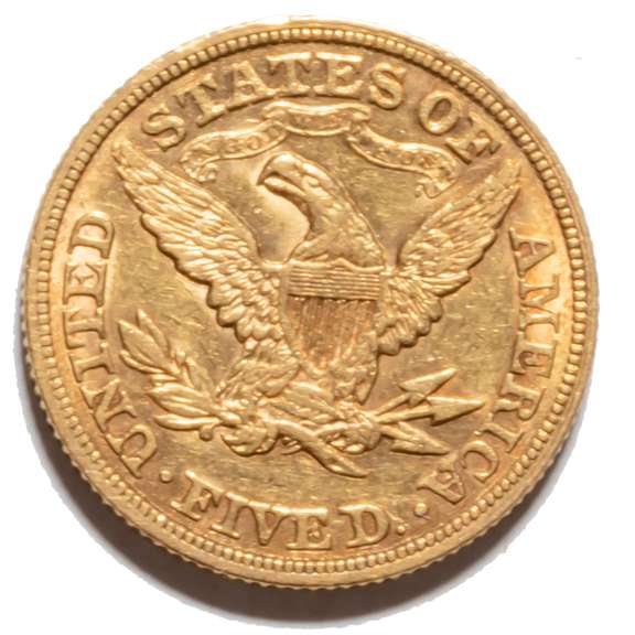1880 $5 Gold Half Eagle