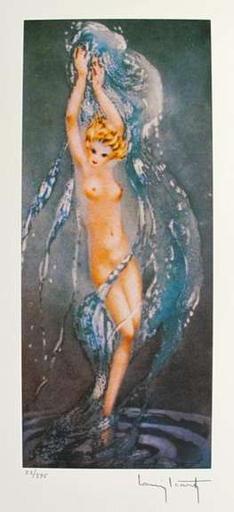 Louis Icart FOUNTAIN Limited Edition Giclee