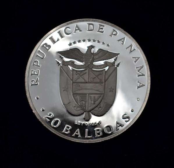 1972 Proof 20 Balboas Republic De Panama