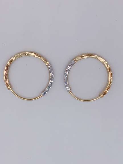 14kt Solid Yellow Gold Hoop Earrings