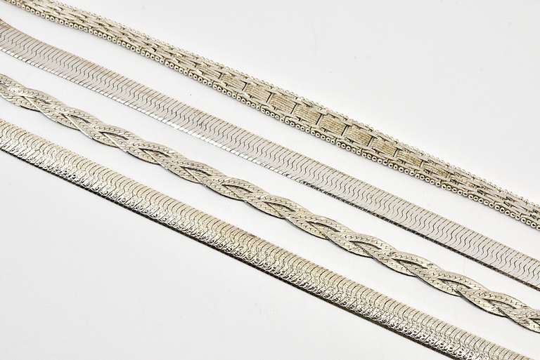 Group of 4 Lovely Sterling Bracelets