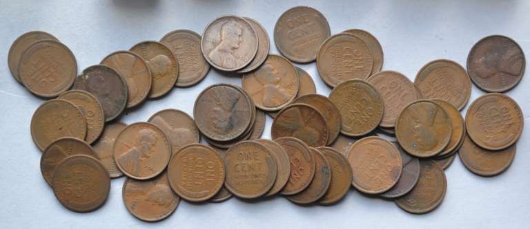 13 Circulated Lincoln Cent Rolls 1910 P 1916 P -1919 P  1926-1929 P 1935-1938 P