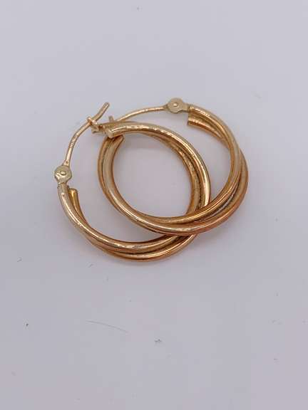 14kt Solid Yellow Gold Hoop Earrings