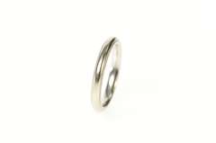14K White Gold 2.6mm Classic Simple Milgrain Wedding Band Ring