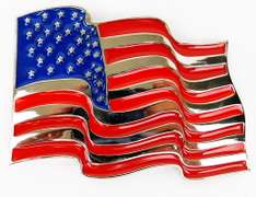 Big Enameled Flag Belt Buckle