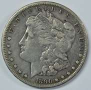 Scarce 1890-CC Morgan Silver Dollar. Sharp