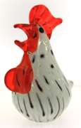 Art Glass Hand Blown Rooster Figurrine